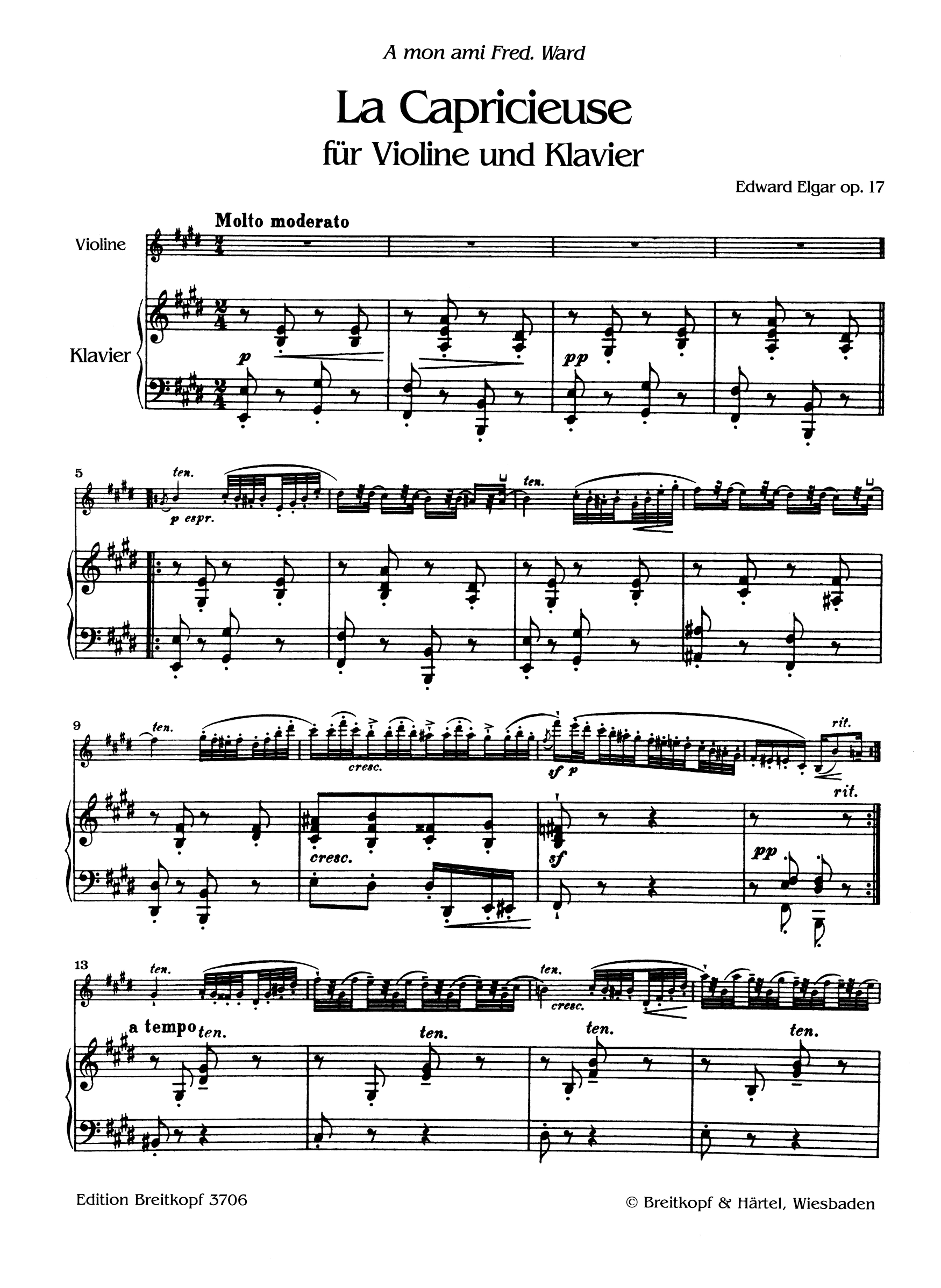 La capricieuse op.17 - morceau de genre