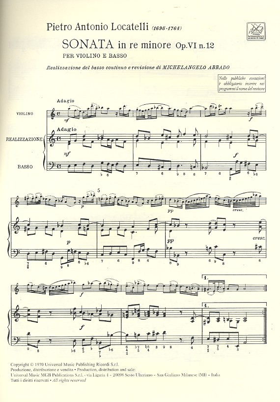 Sonata re minore op.6,12