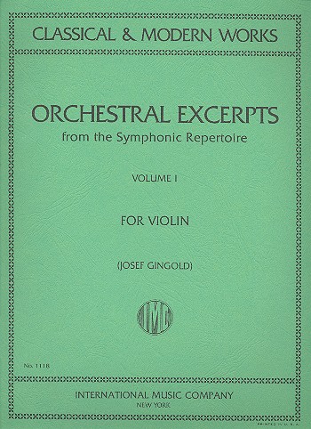 Orchestral Excerpts from the symphonic Repertoire vol.1