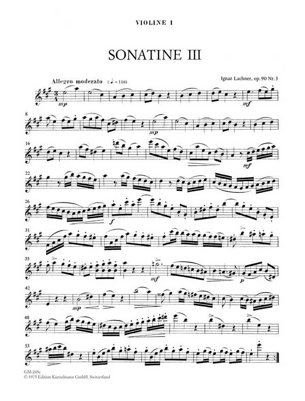 Sonatine A-Dur op.90,3