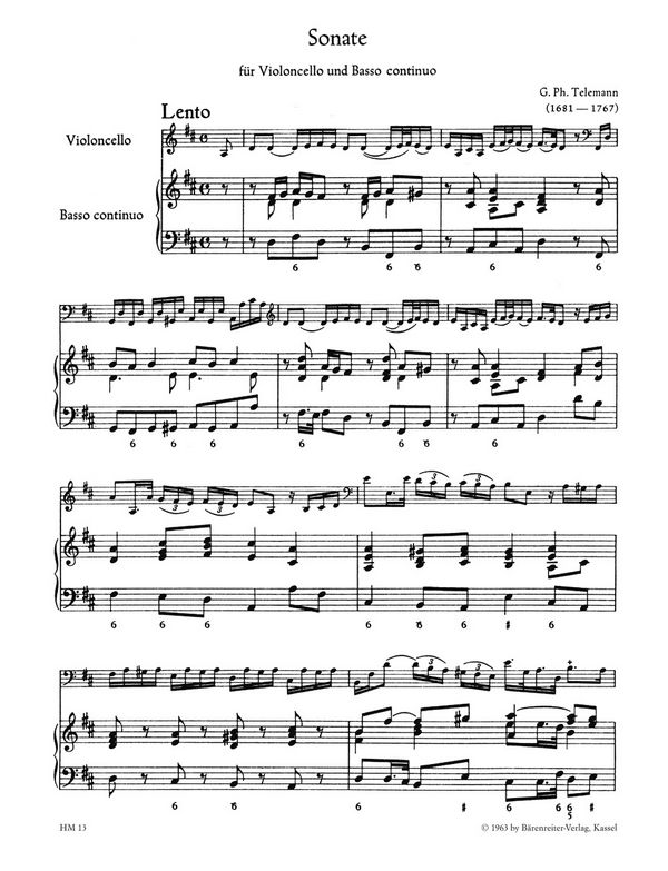 Sonate D-Dur TWV41:D6