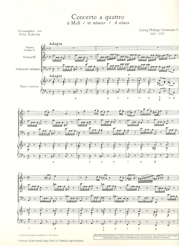 Concerto a 4 d-Moll TWV43:d3