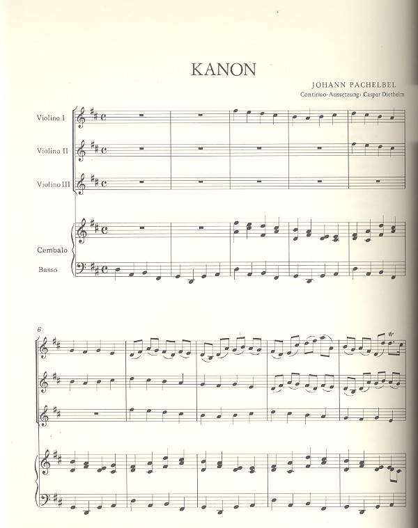 Kanon für 3 Violinen und Baß