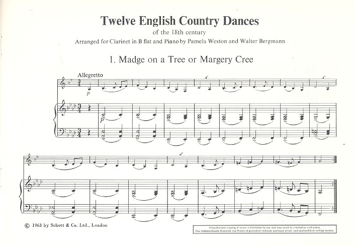 12 english Country Dances