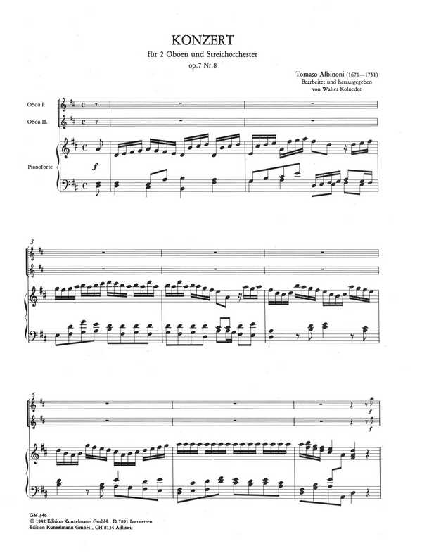 Concerto D-Dur op.7,8