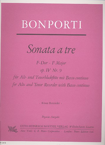 Sonata a tre F-Dur op.4,9 für