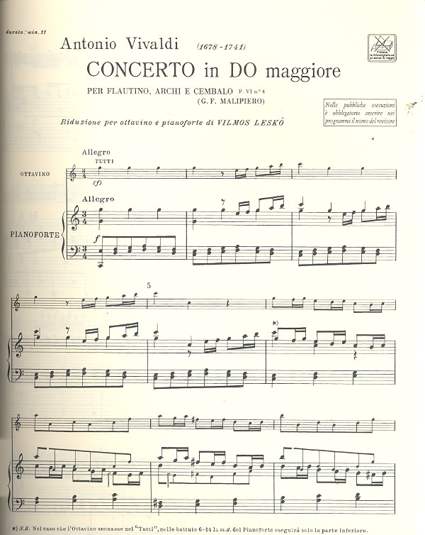 Concerto in do maggiore F.VI:4