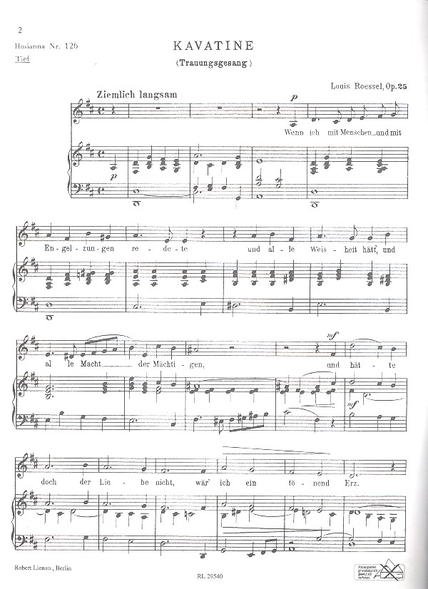 Wenn ich mit Menschen- und Engelszungen redete op. 25