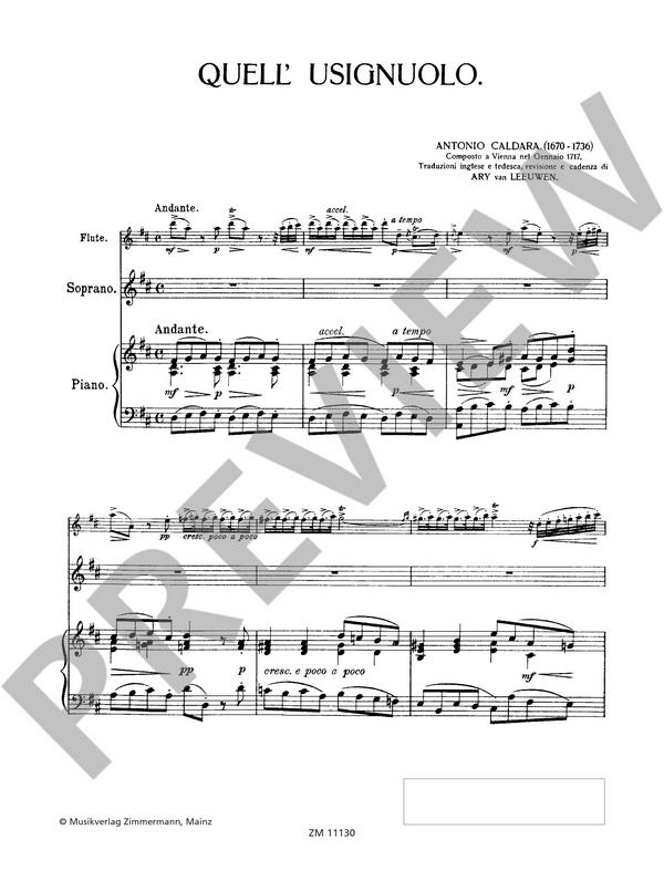 Quell usignuolo Aria per soprano
