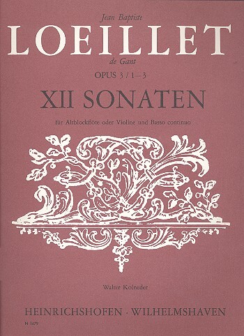 12 Sonaten op.3 Band 1 (Nr.1-3)