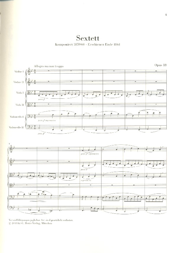 Sextett B-Dur Nr.1 op.18