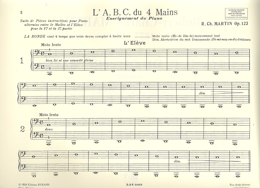 L'abc du 4 mains op.123