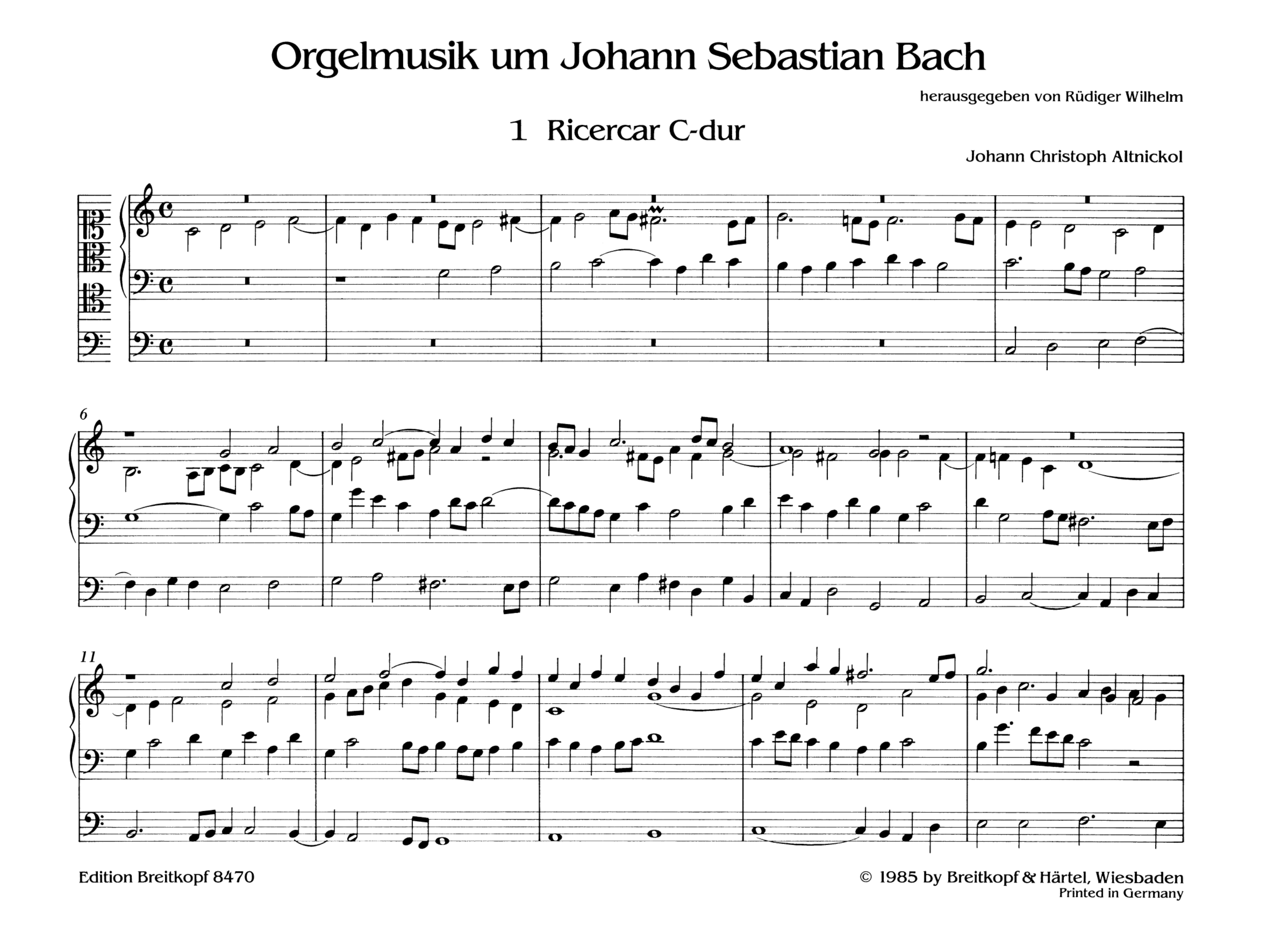 Orgelmusik um Johann Sebastian Bach