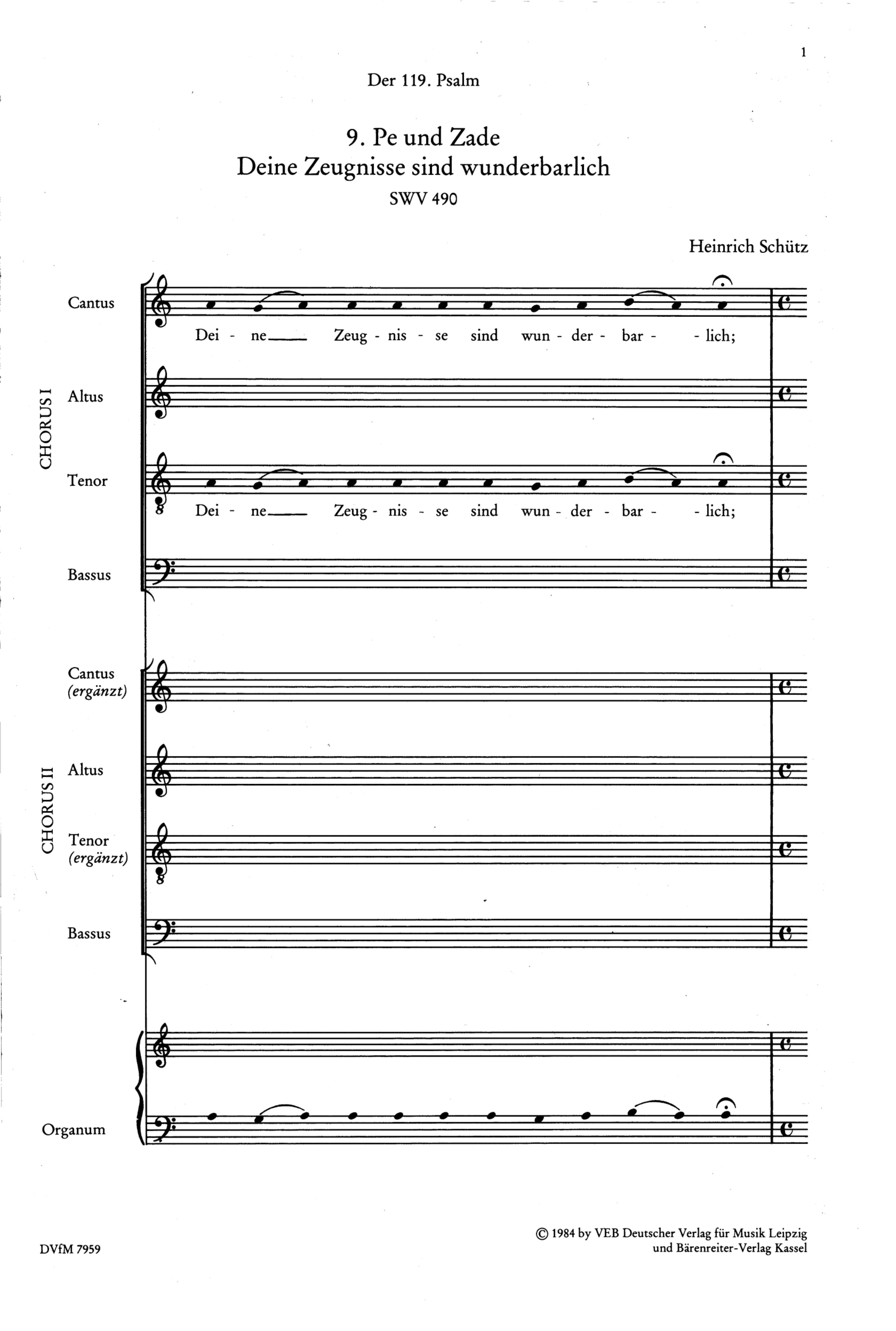 Deine Zeugnisse sind wunderbarlich SWV490