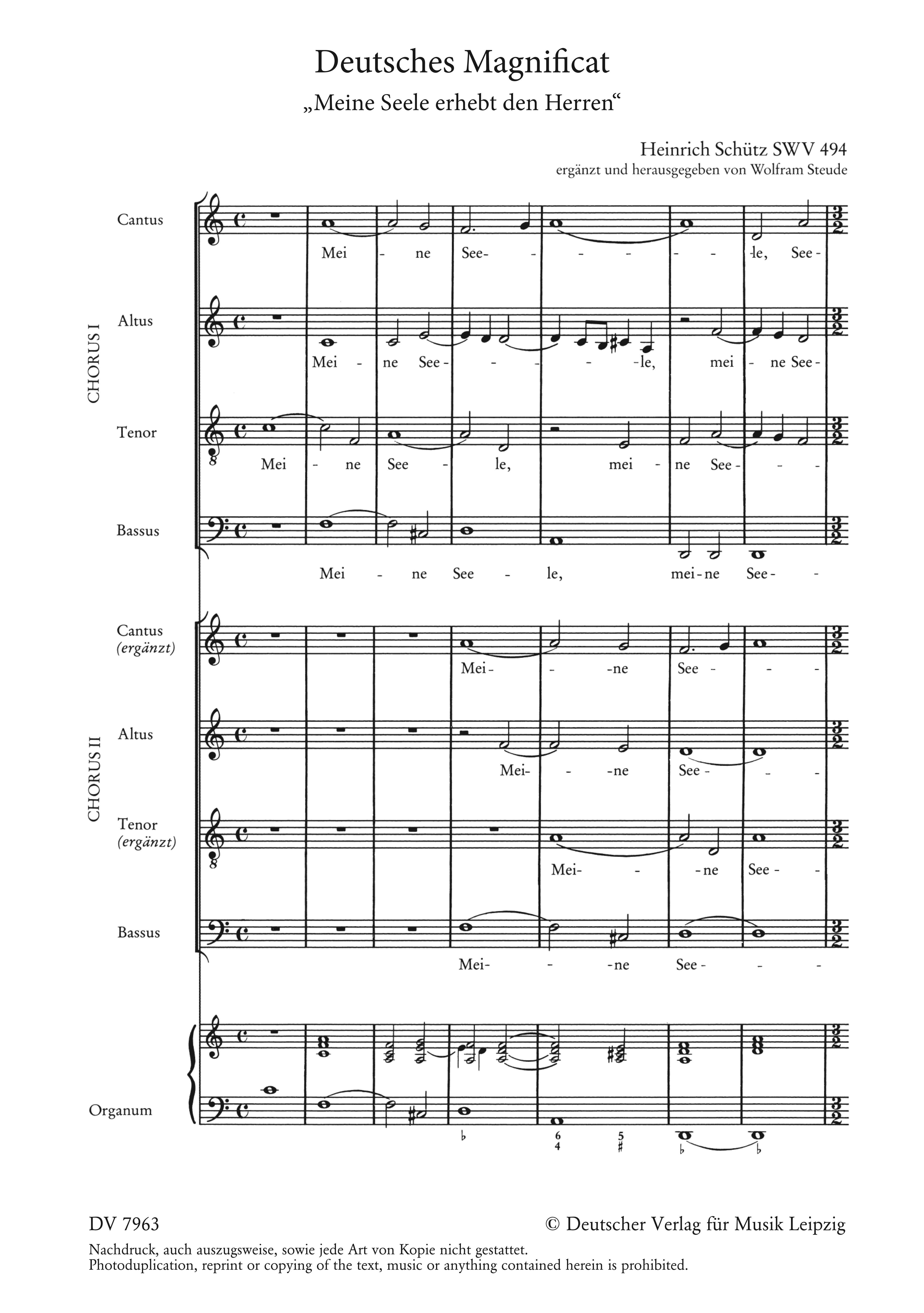 Meine Seele erhebt den Herren SWV494