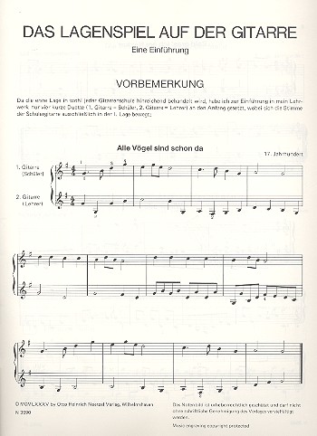 Das Lagenspiel auf der Gitarre