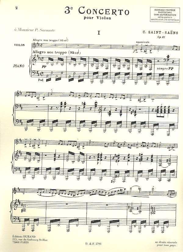 Concerto re majeur no.3 op.61