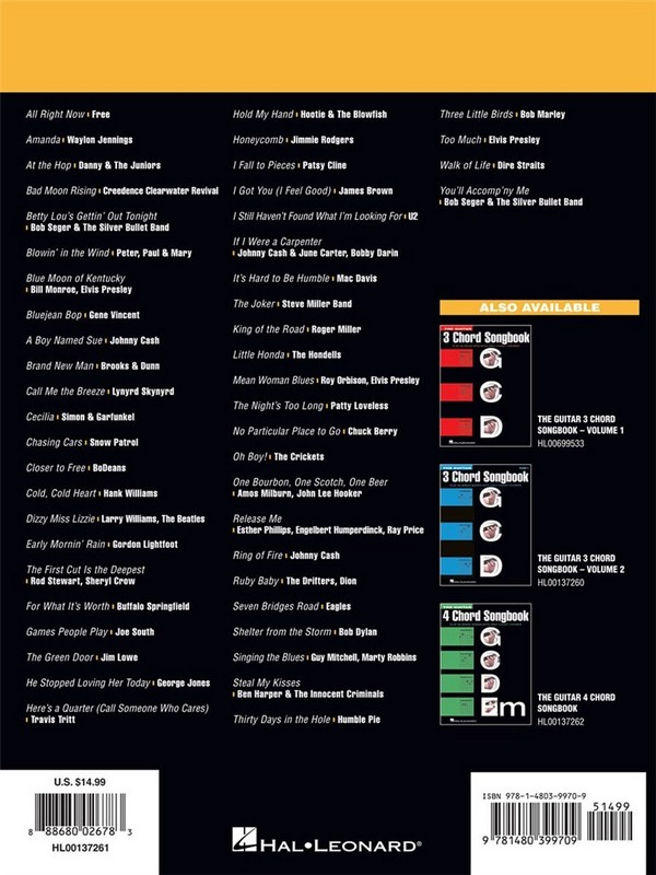 HL00137261 The Guitar 3-Chord Songbook vol.3 G-C-D: