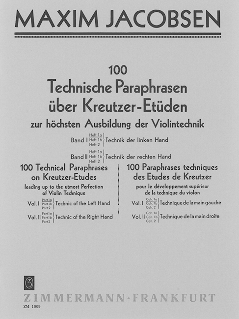 100 technische Paraphrasen über Kreutzer-Etüden: Band 1a