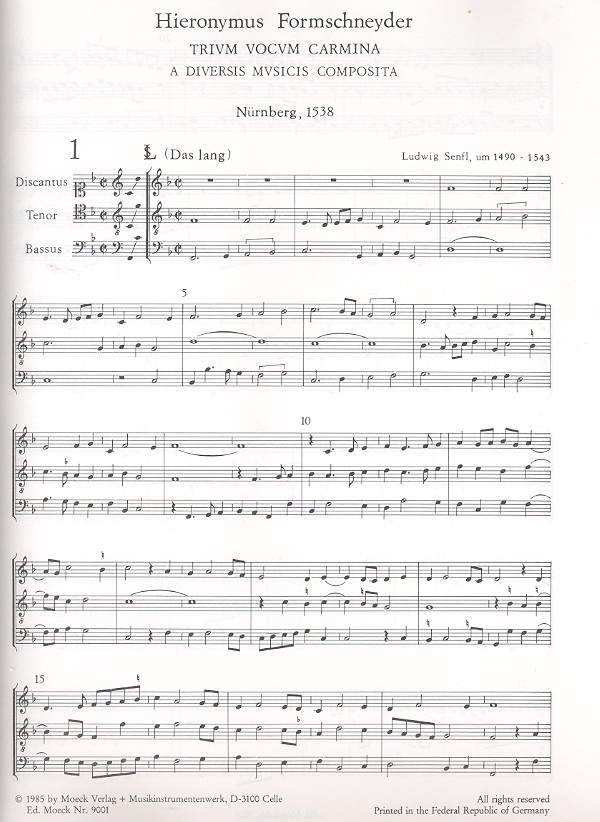 Trium vocum carmina Band 1 (Nr.1-50)