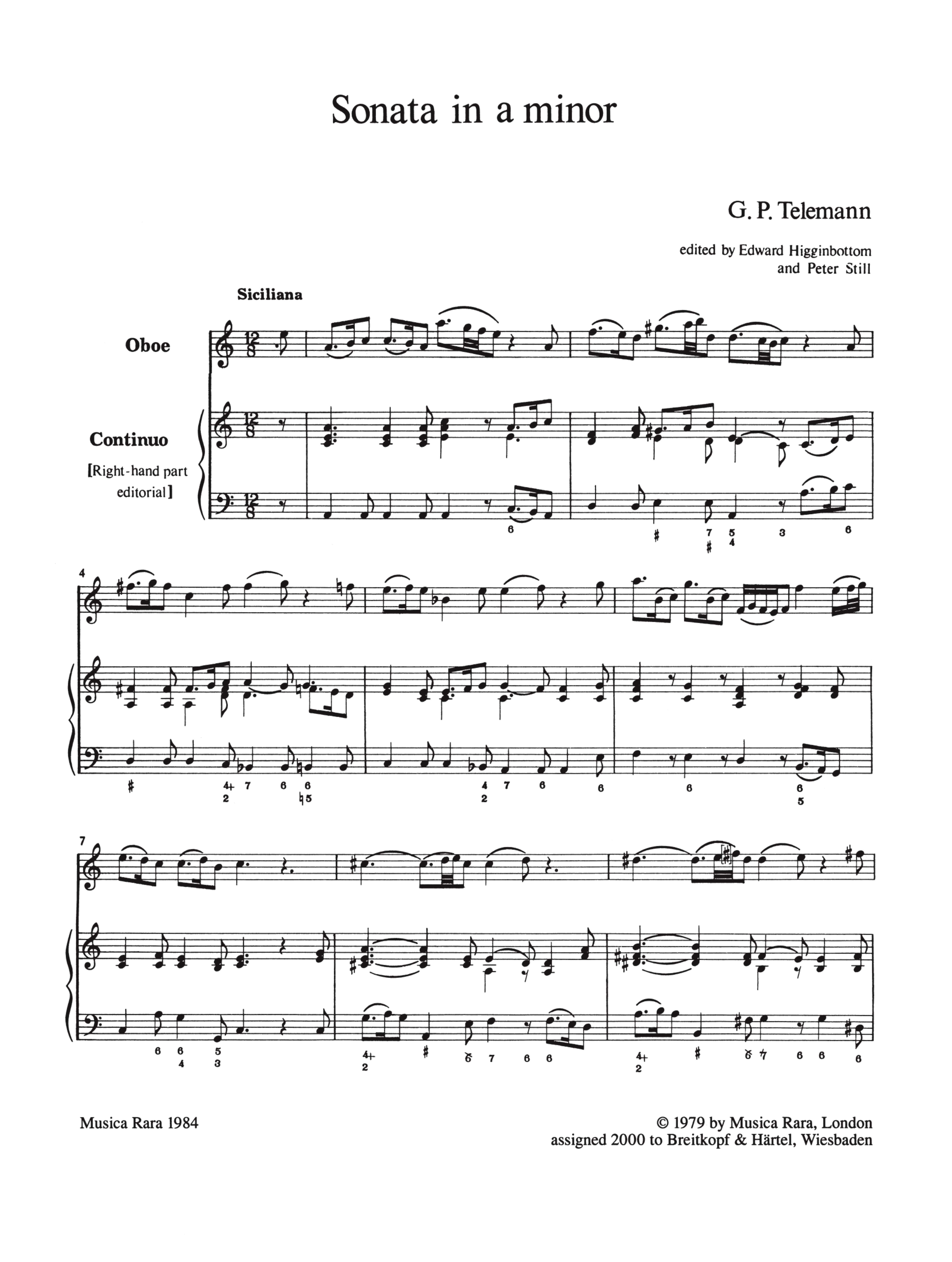 Sonate a-Moll TWV:a3