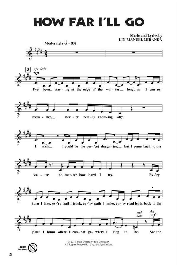 Songs from Moana (Vaiana)