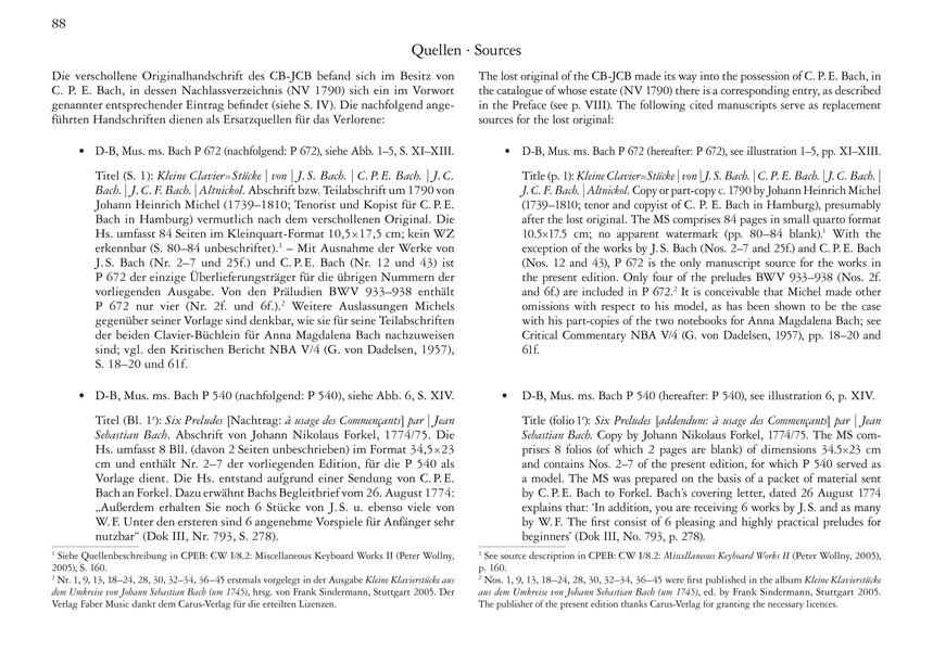 Clavier-Büchlein für Johann Christian Bach