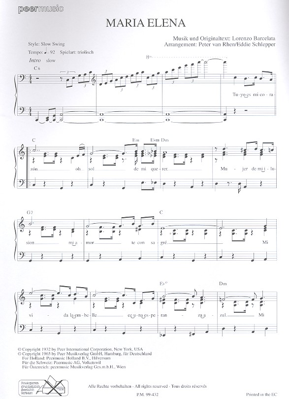 Maria Elena: Einzelausgabe
