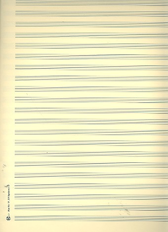 Notenpapier Quart-Format hoch 22 Systeme