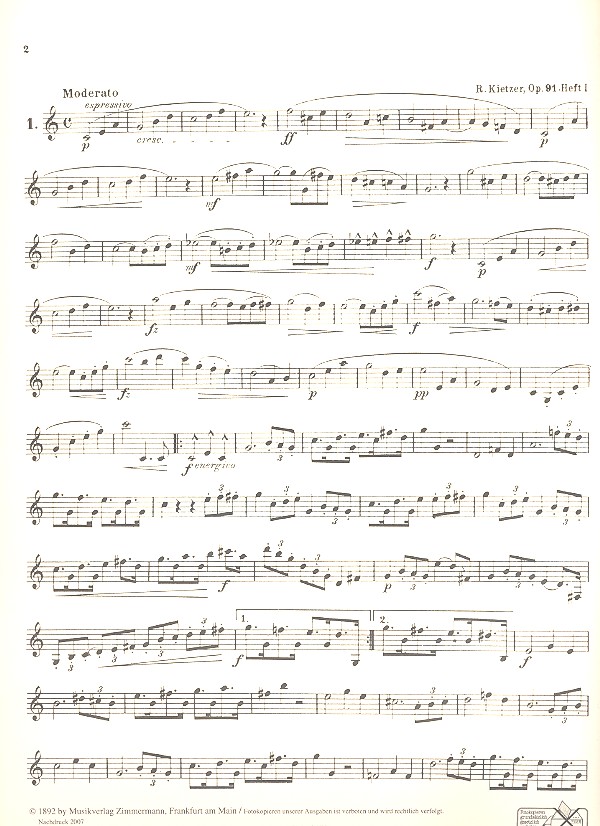 Der Fortschritt im Klarinettenspiel Op.91 Band 1