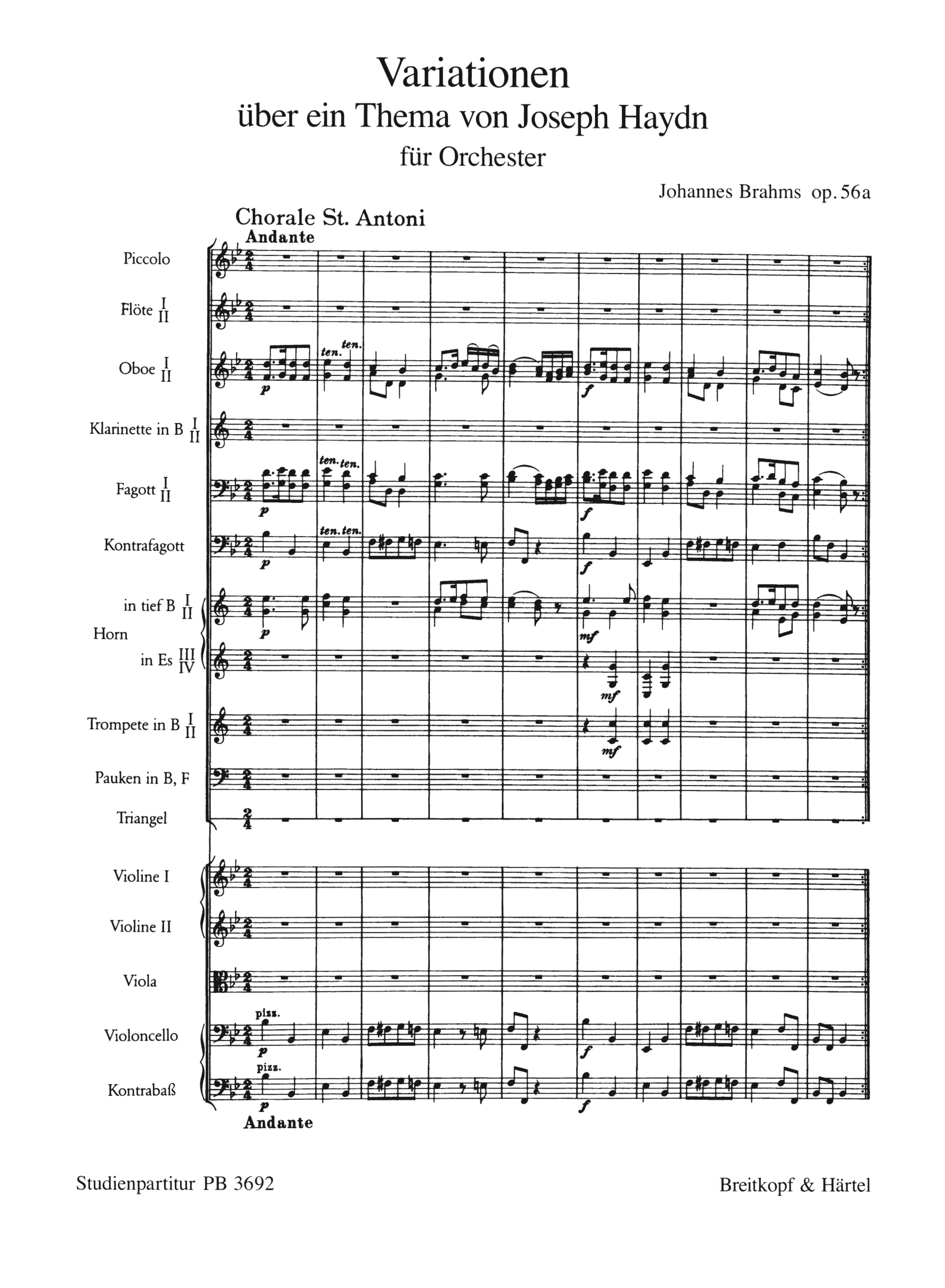 Variationen über ein Thema von Joseph Haydn op.56a