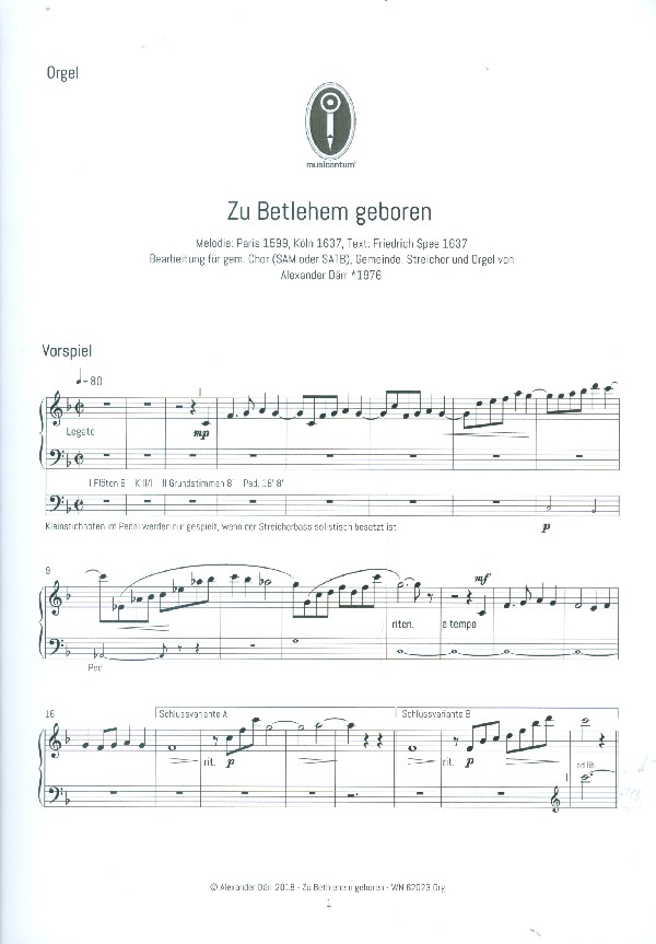 Zu Bethlehem geboren