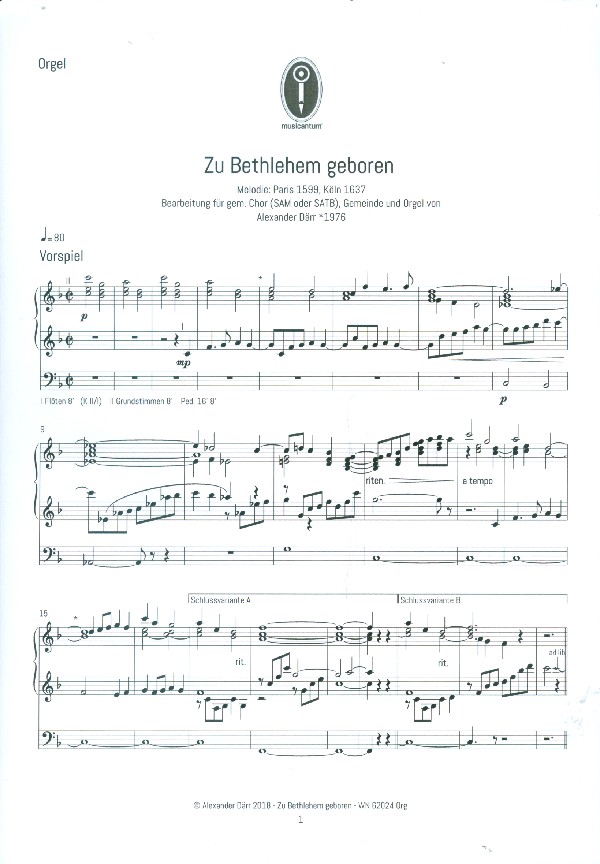 Zu Bethlehem geboren