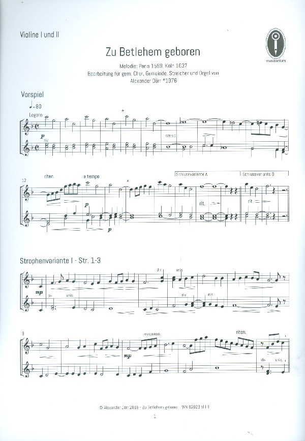 Zu Bethlehem geboren