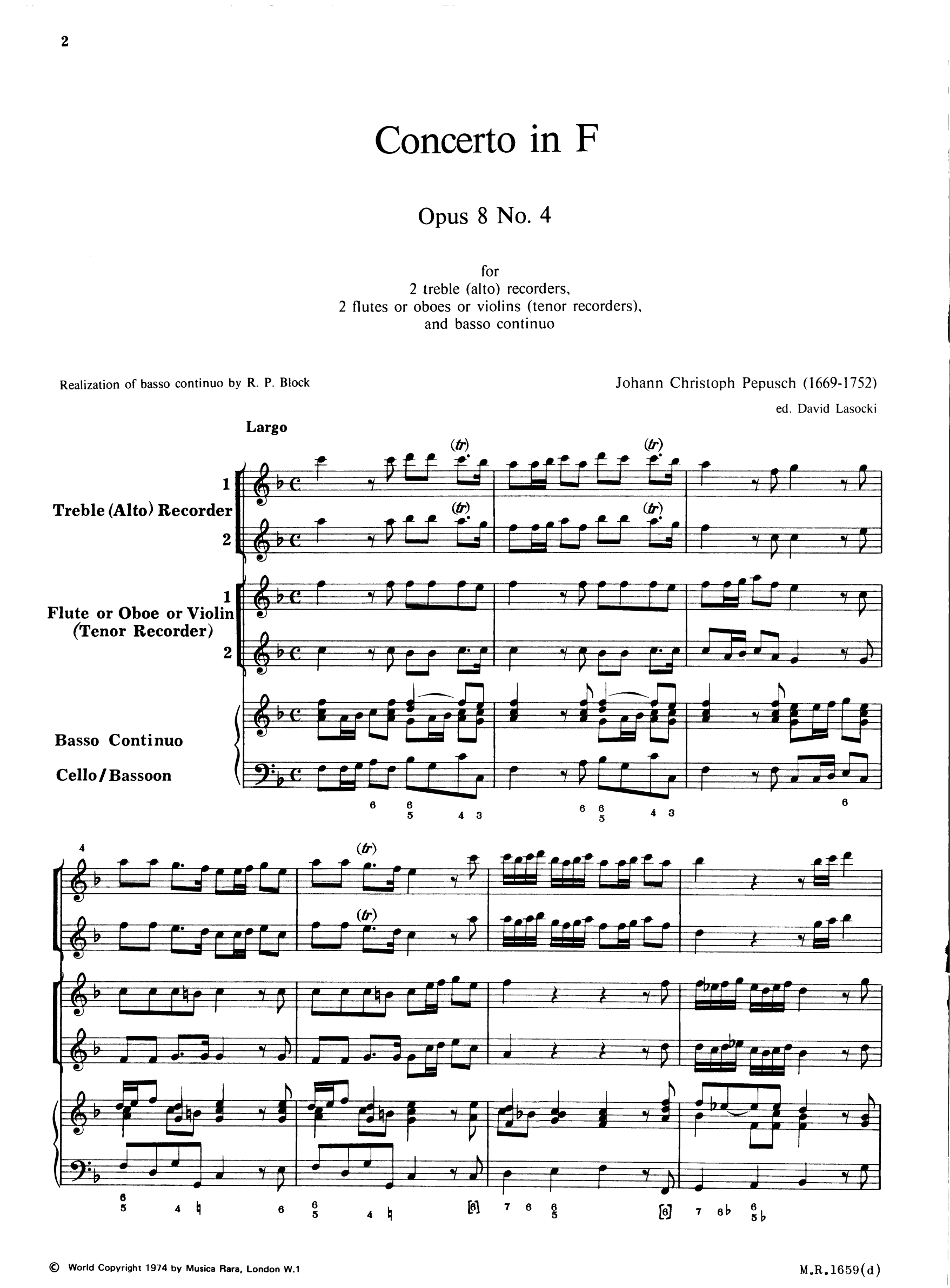 Concerto F-Dur op.8,4 für