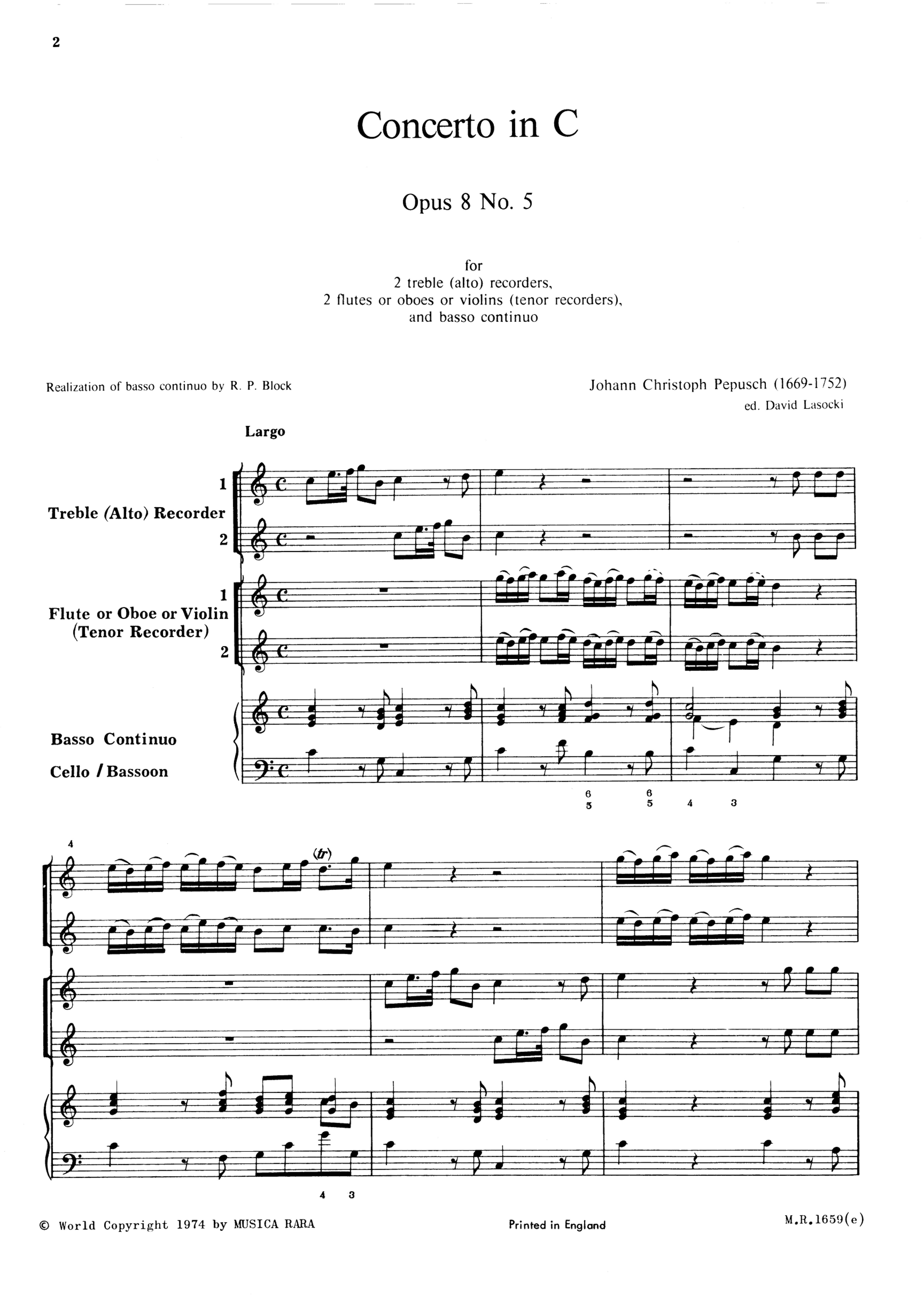 Concerto C-Dur op.8,5 für