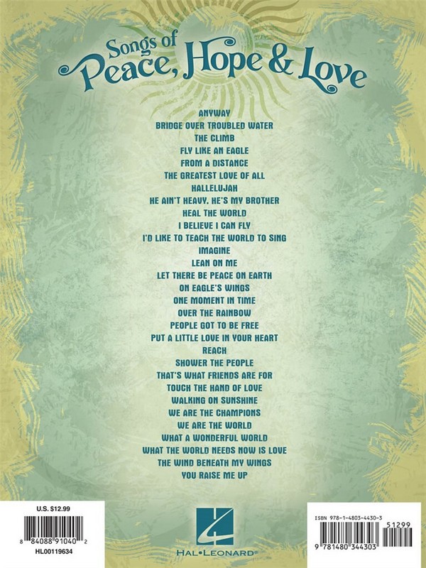 Songs of Peace, Hope and Love: