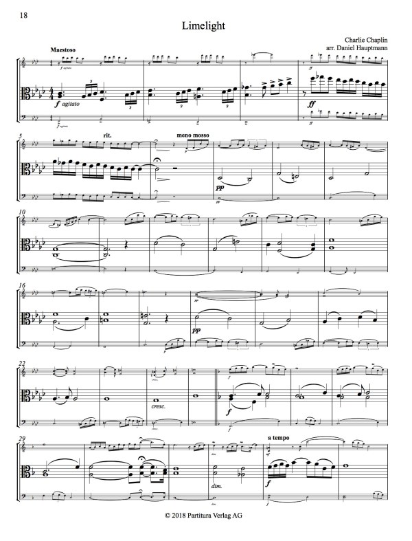 Chaplin - Arrangements aus seiner Fimmusik