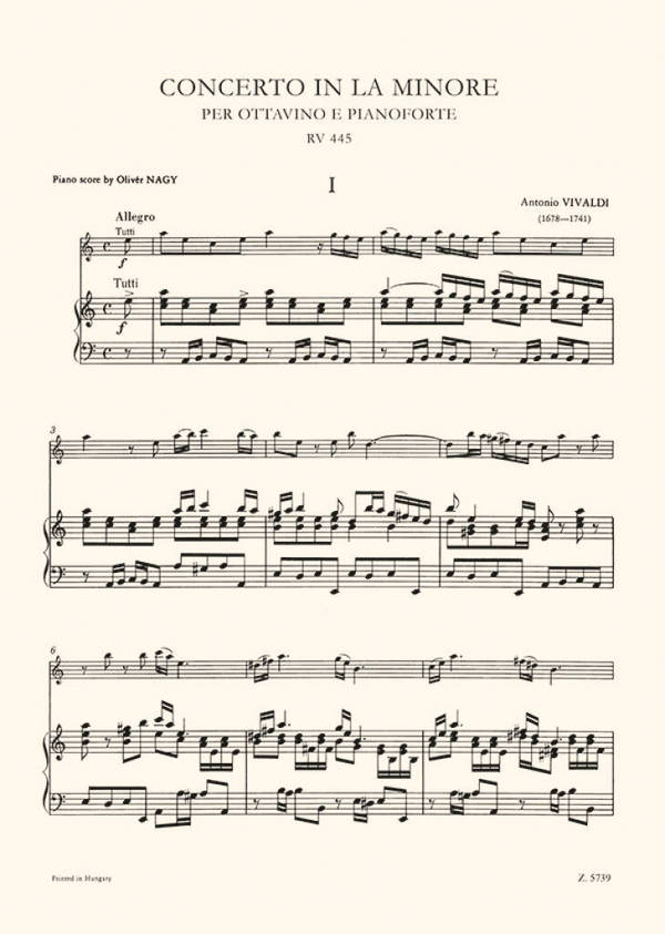 Konzert a-Moll RV445 für Ottavino
