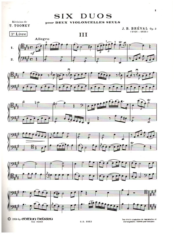 6 Duos vol.2 pour 2 violoncelles