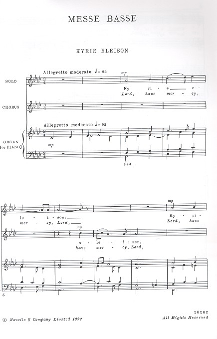 Messe basse and other sacred