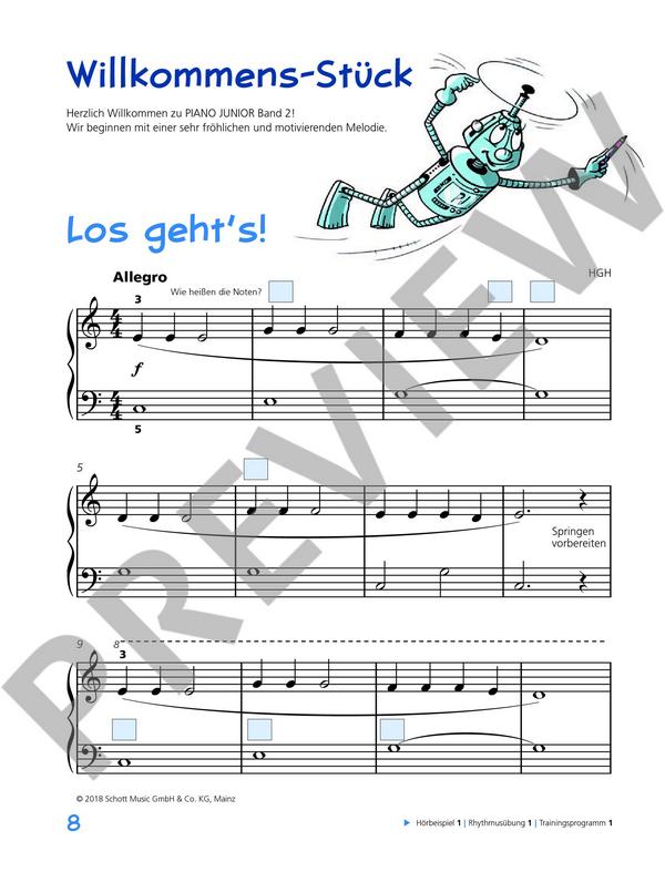 Piano junior - Klavierschule Band 2 (+Online-Material)