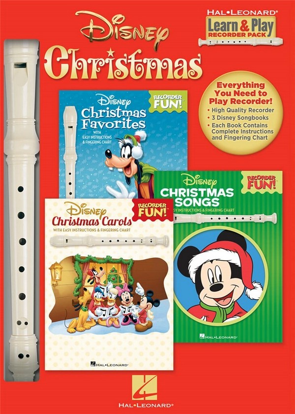 Disney Christmas Learn & Play Recorder Pack (+instrument)