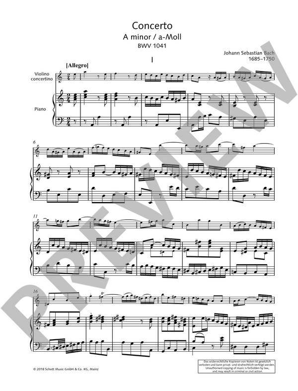Konzert a-Moll BWV1041