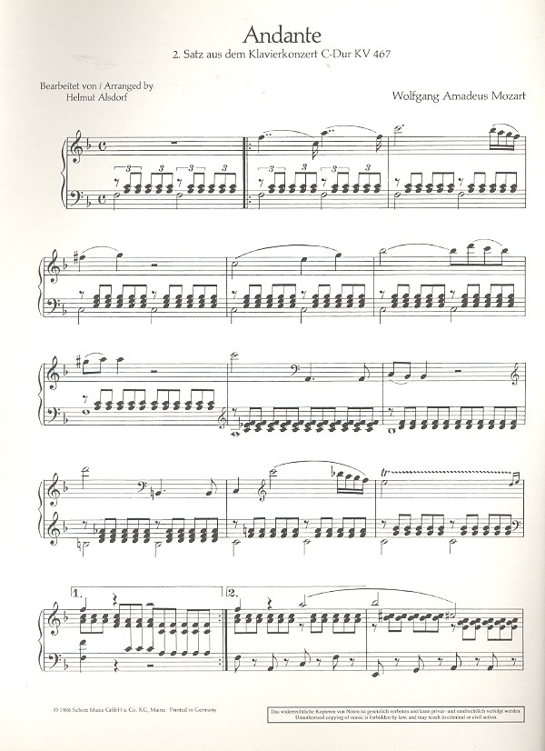 Konzert C-Dur KV467 2. Satz