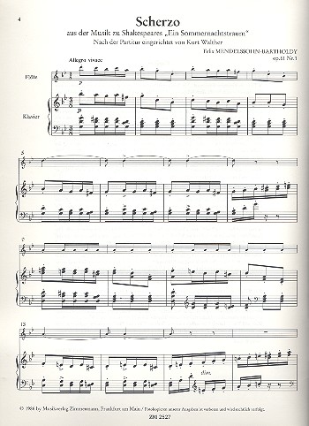Scherzo op.61,1 für Flöte