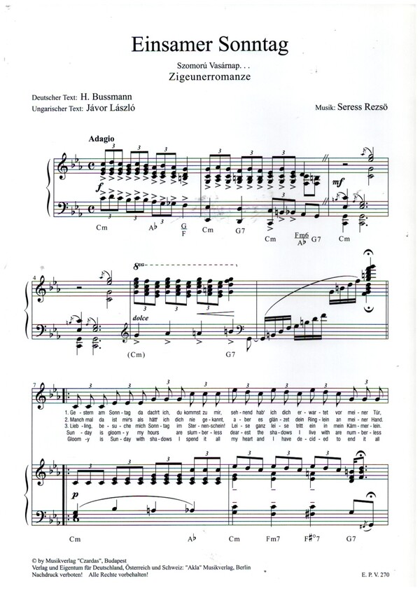 Einsamer Sonntag Zigeunerromanze