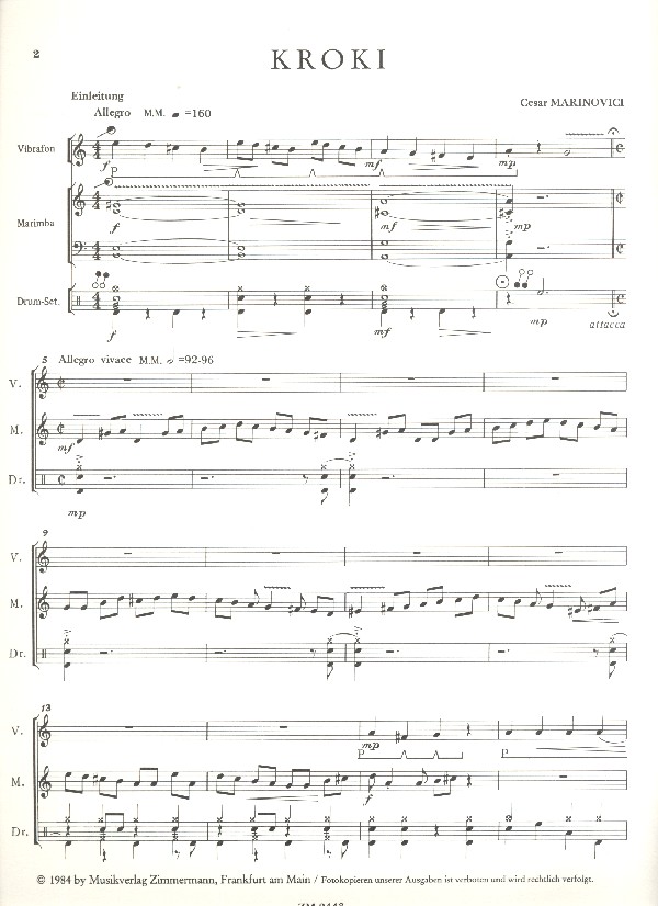 Kroki für Percussion-Trio
