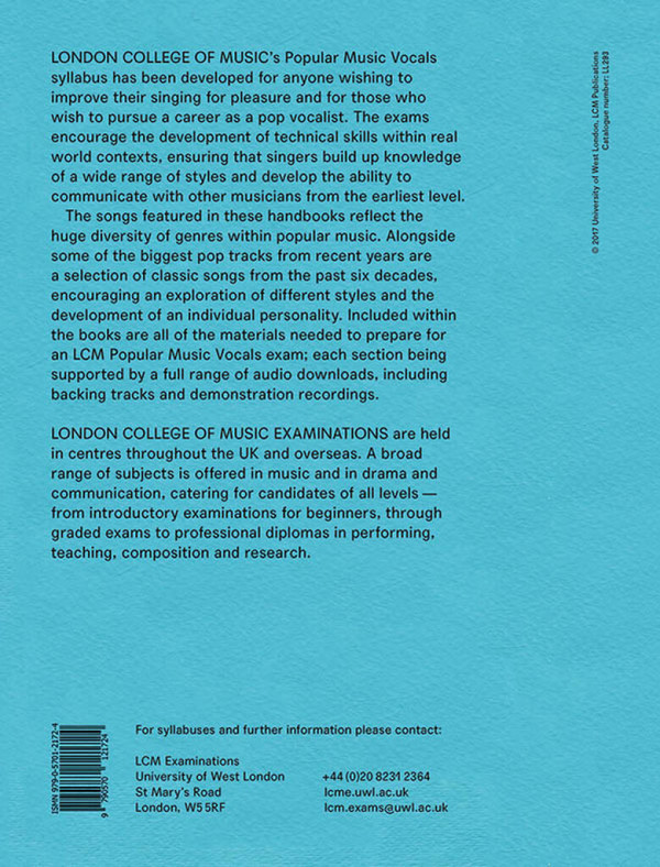LL293 Popular Music Vocals Grade 1 (+Online Audio Access)