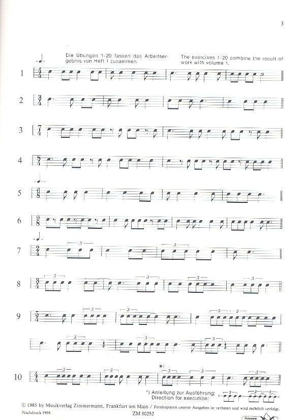 Rhythmus-Schule Heft 2 - Mittelstufe